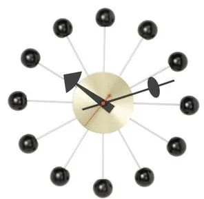 Vitra Ball Clock Wall Clock Black/Brass